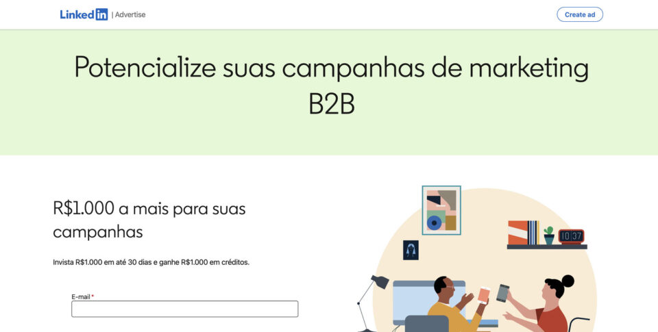 Cupom linkedin ads
